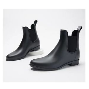 Jeffrey Campbell Forecast 2 Black Rubber Chelsea  Rain Boot 10